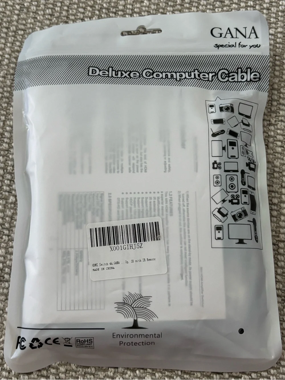 GANA Deluxe Computer Cable (NWT)